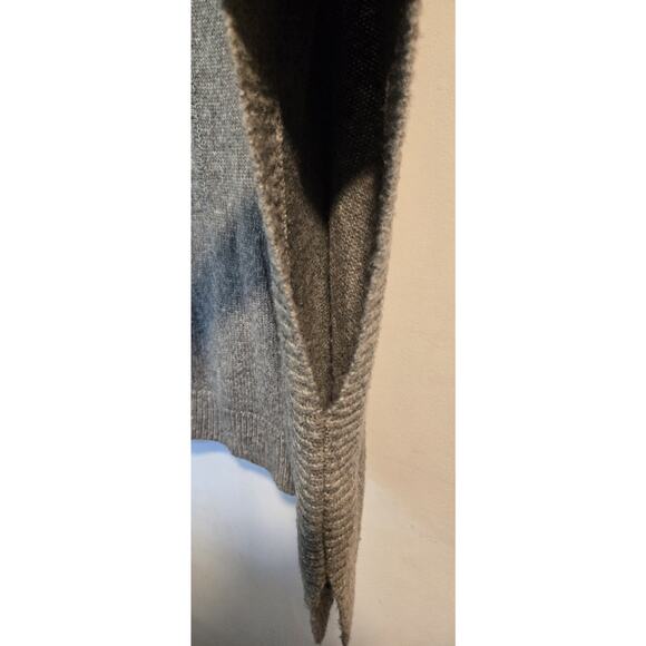 J CREW Womens Relaxed Oversized Wool Alpaca Blend Gray Pullover Poncho S/M - Picture 5 of 9